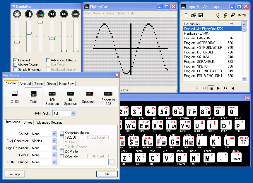 ソフトウェア EightyOne Sinclair Emulator download | SourceForge.net